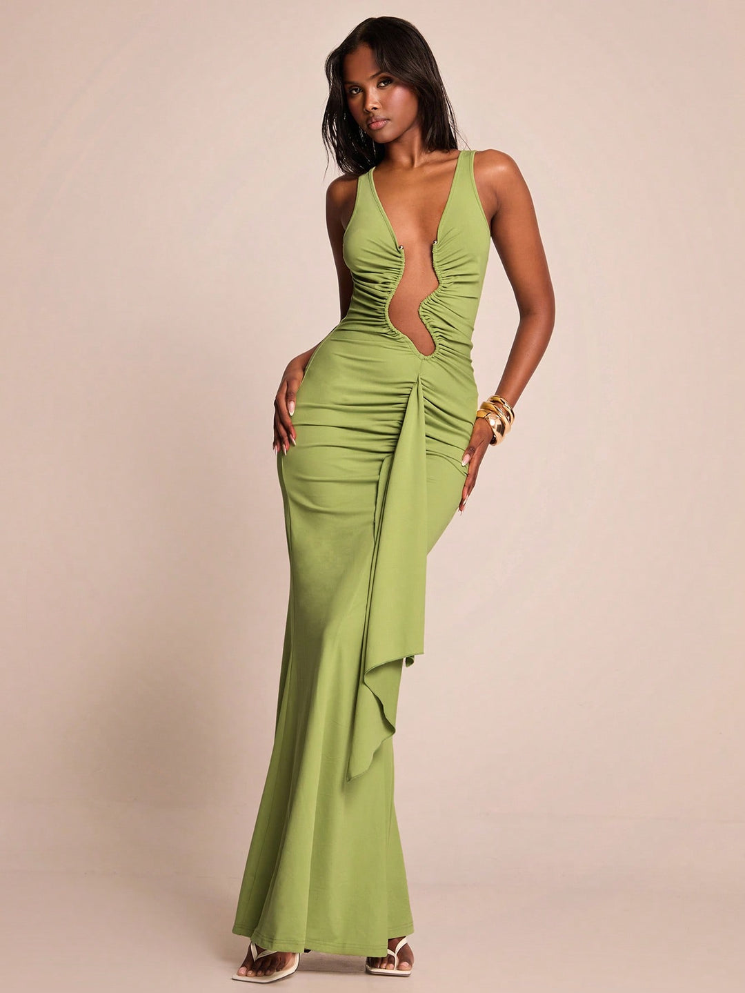 Rochie maxi SHEIN, verde