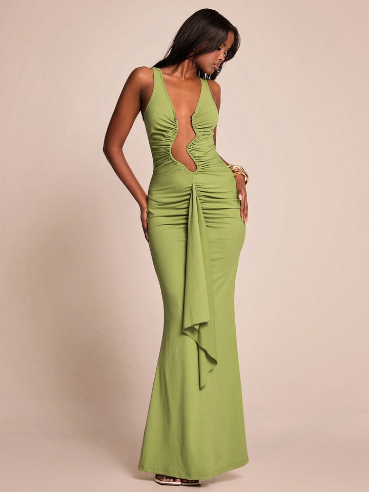 Rochie maxi SHEIN, verde