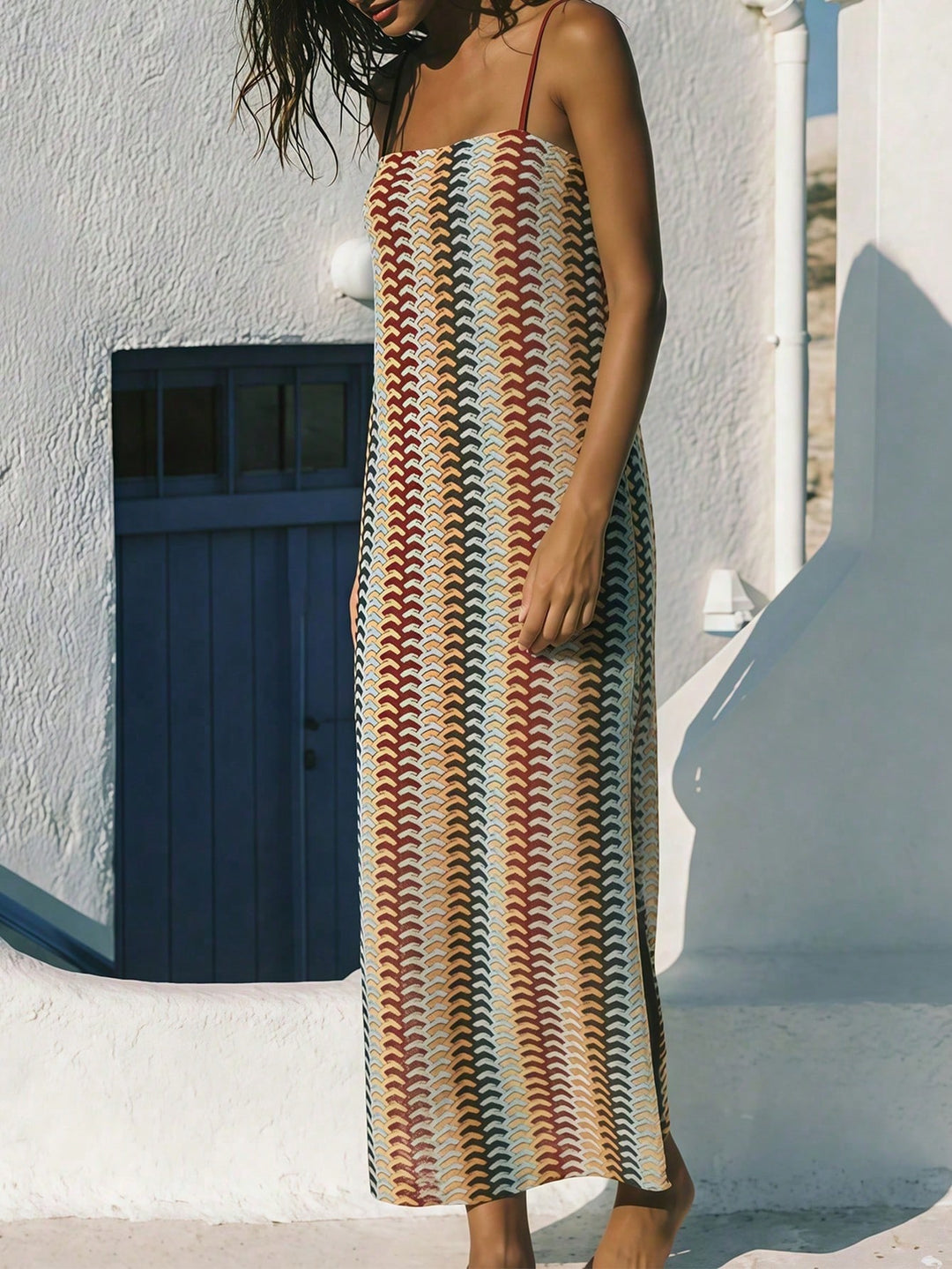 Rochie maxi SHEIN, maro