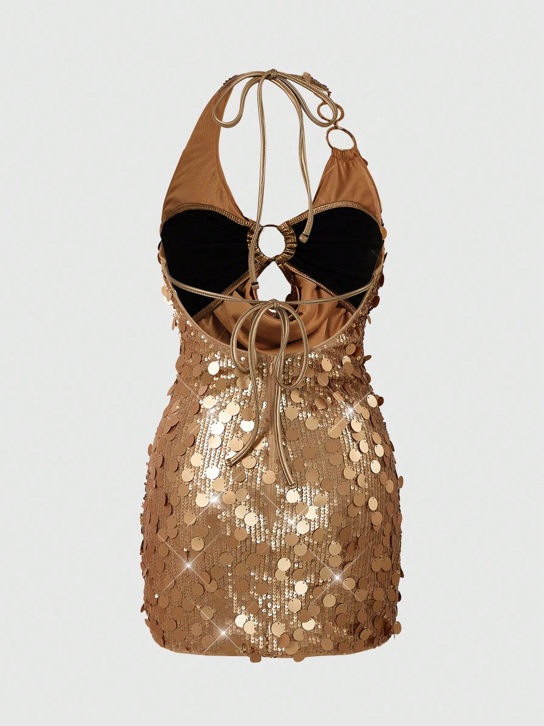 Rochie scurtă SHEIN, auriu