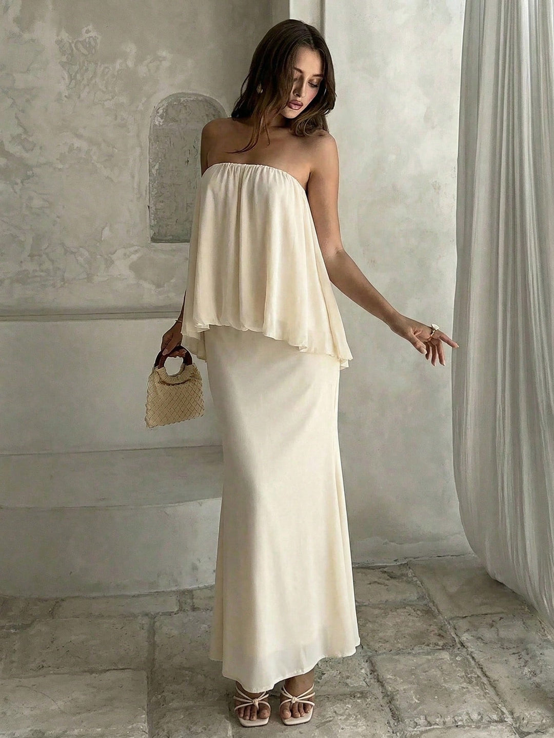 Rochie maxi SHEIN, portocaliu