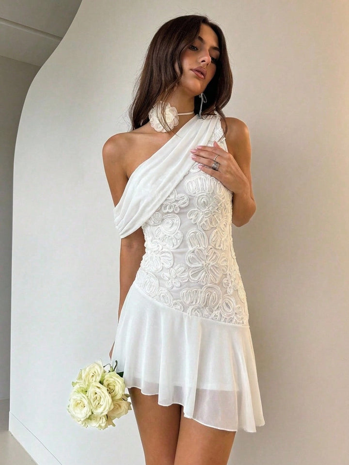 Rochie mini SHEIN, alb