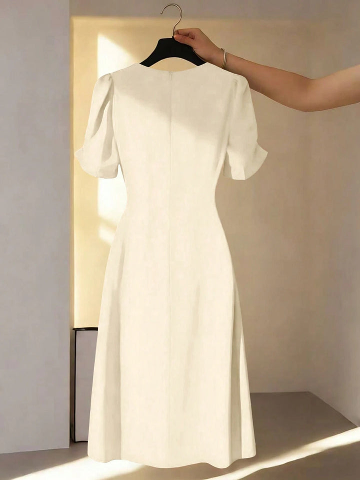 Rochie midi SHEIN, crem