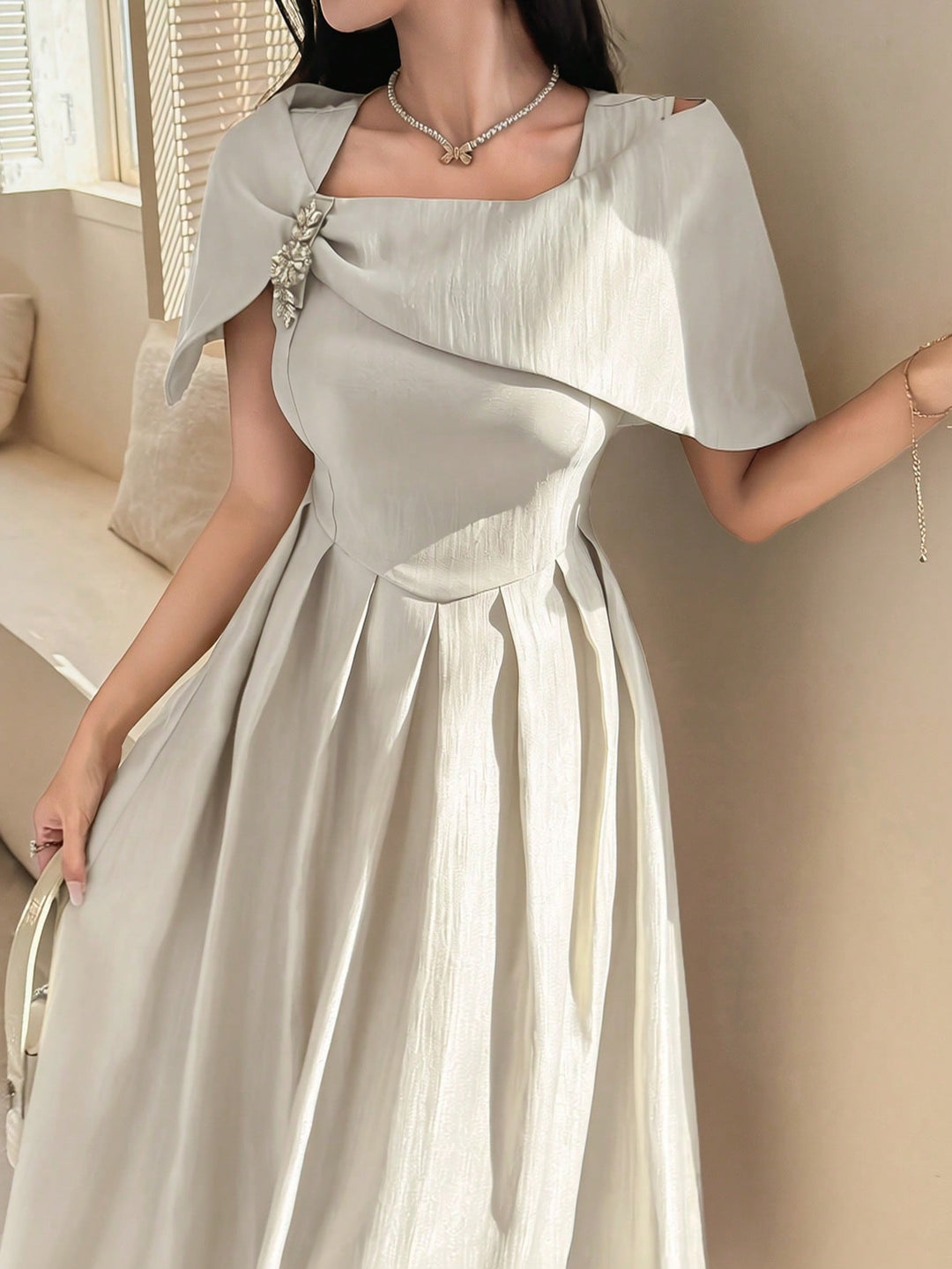 Rochie maxi SHEIN, bej