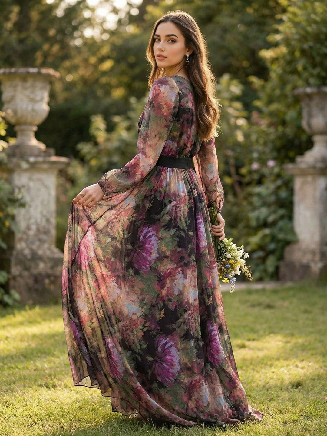 Rochie maxi SHEIN, mix culori