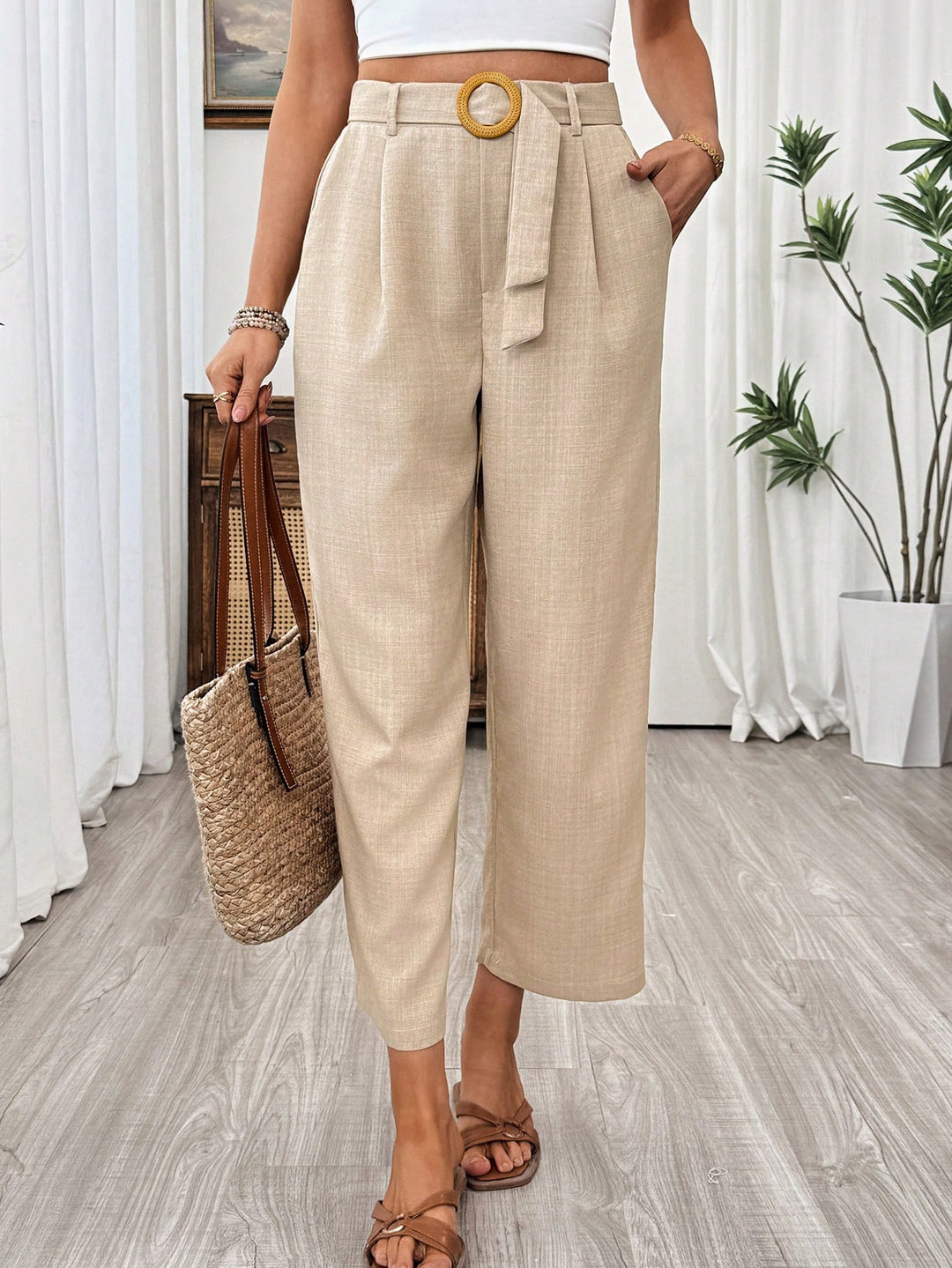 Pantaloni SHEIN, kaki