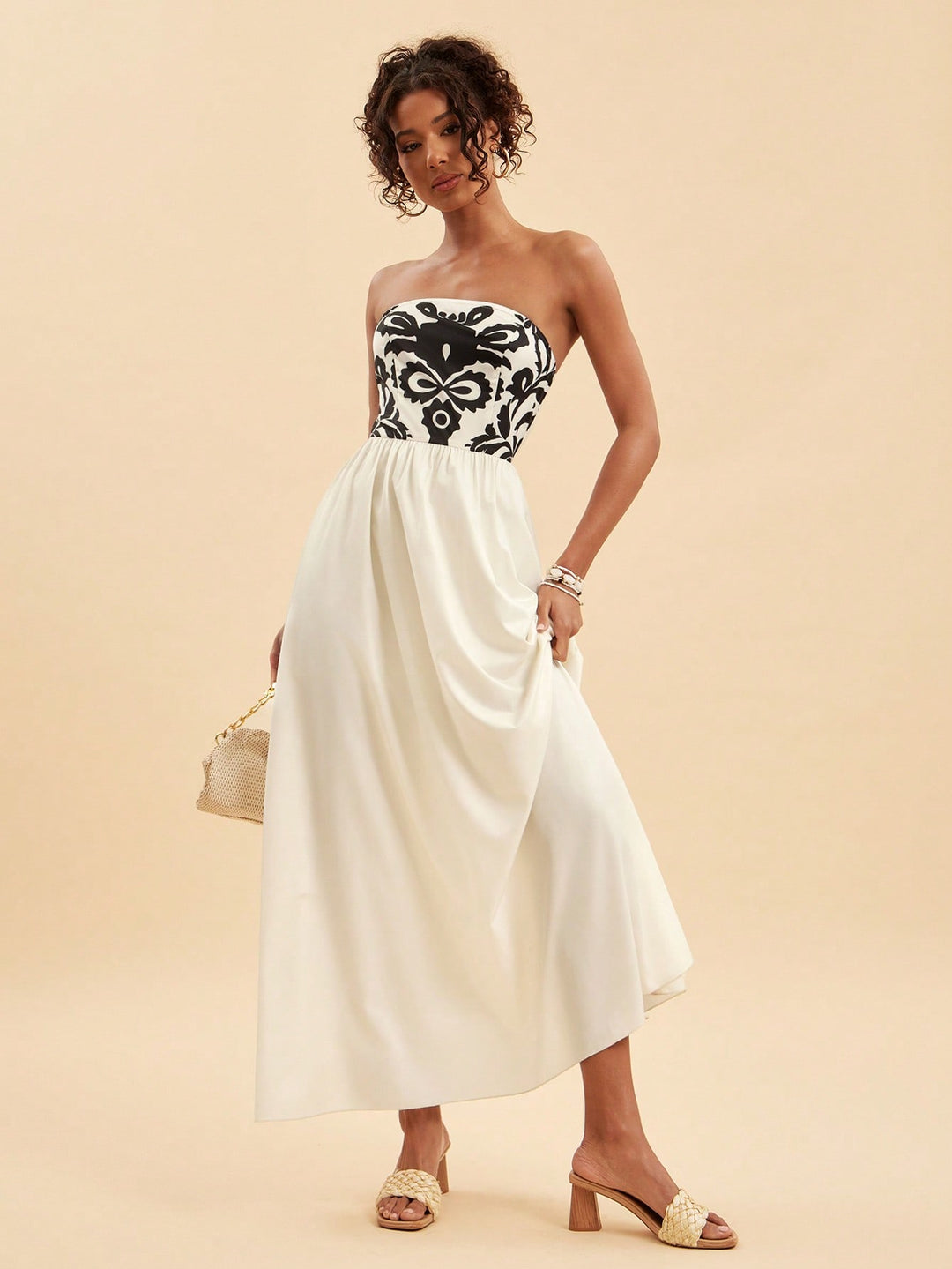 Rochie maxi SHEIN, portocaliu