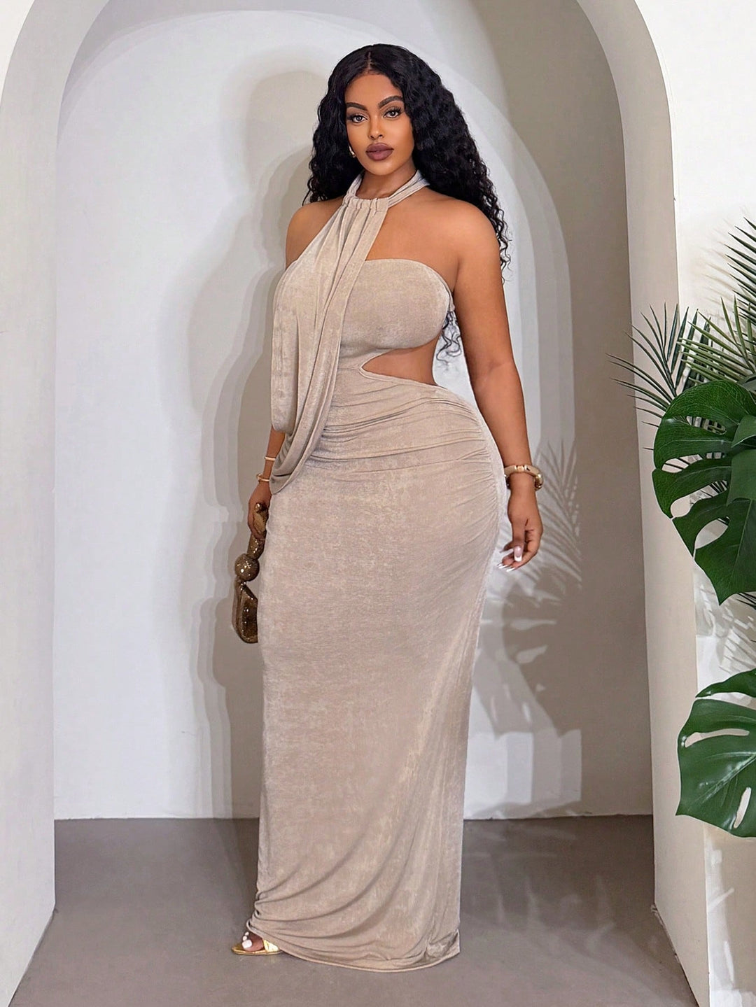 Rochie SHEIN, kaki