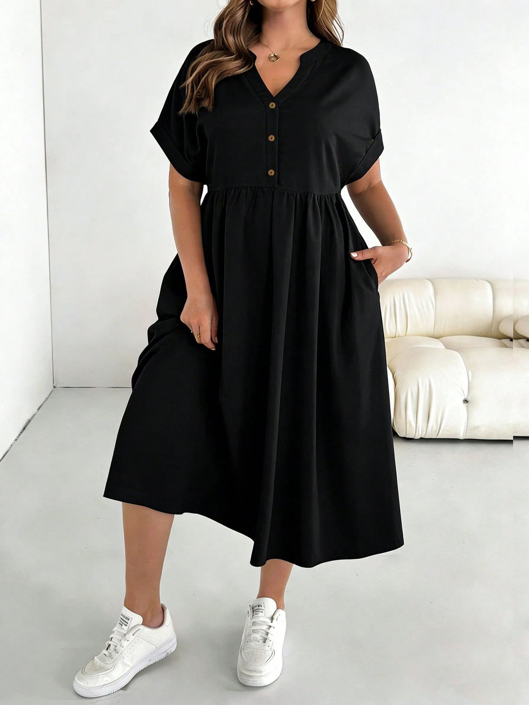 Rochie midi SHEIN, negru