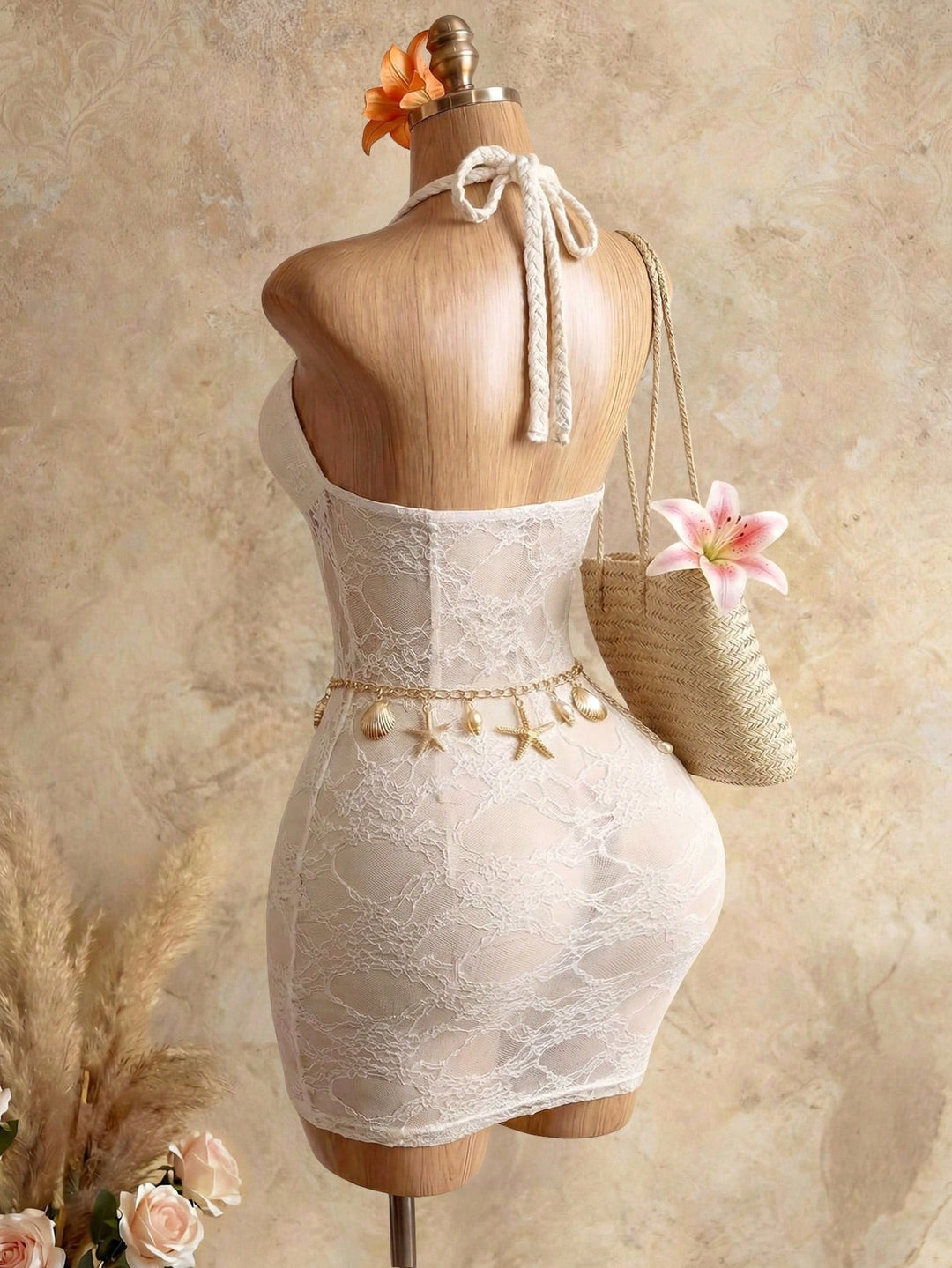 Rochie mini SHEIN, bej