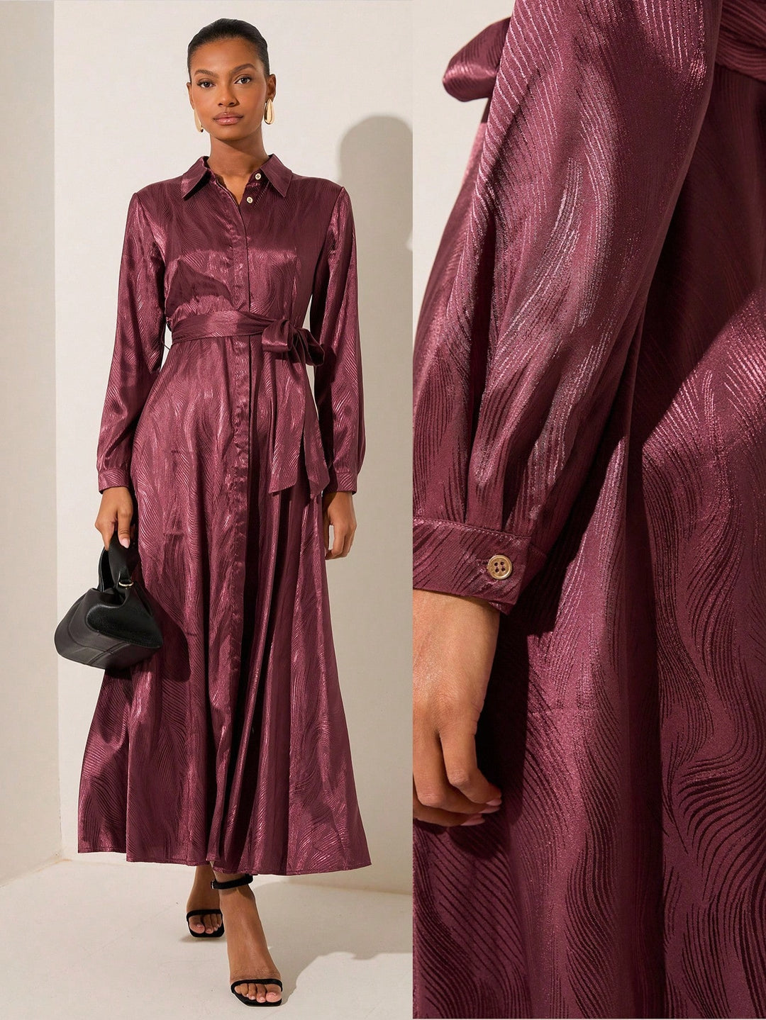 Rochie maxi SHEIN, vișiniu