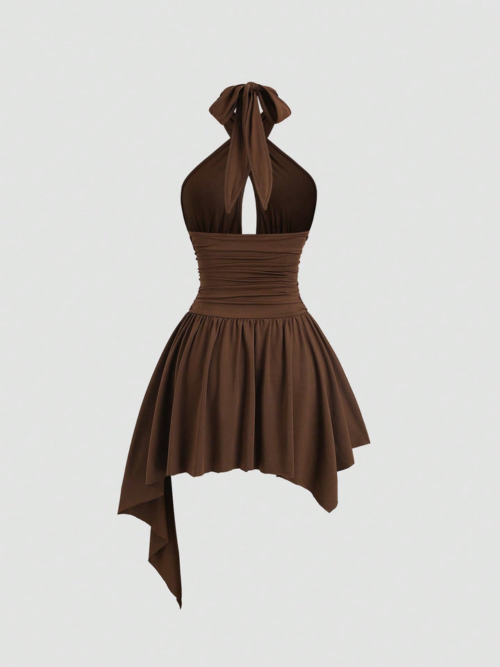 Rochie midi SHEIN, maro