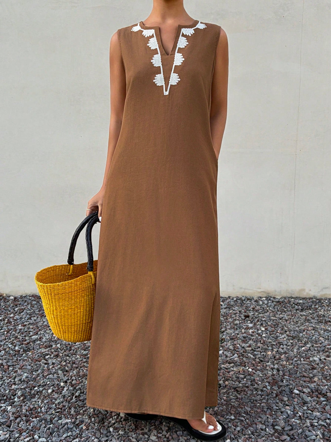 Rochie midi SHEIN, maro