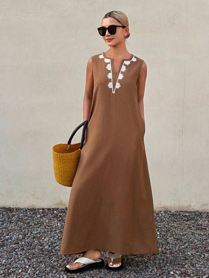 Rochie midi SHEIN, maro