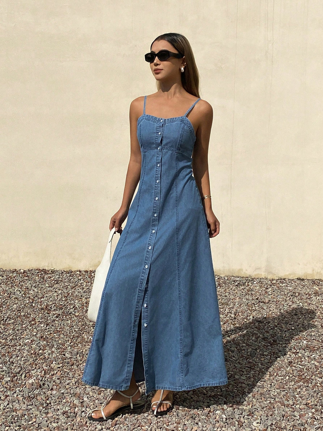 Rochie maxi SHEIN, albastru
