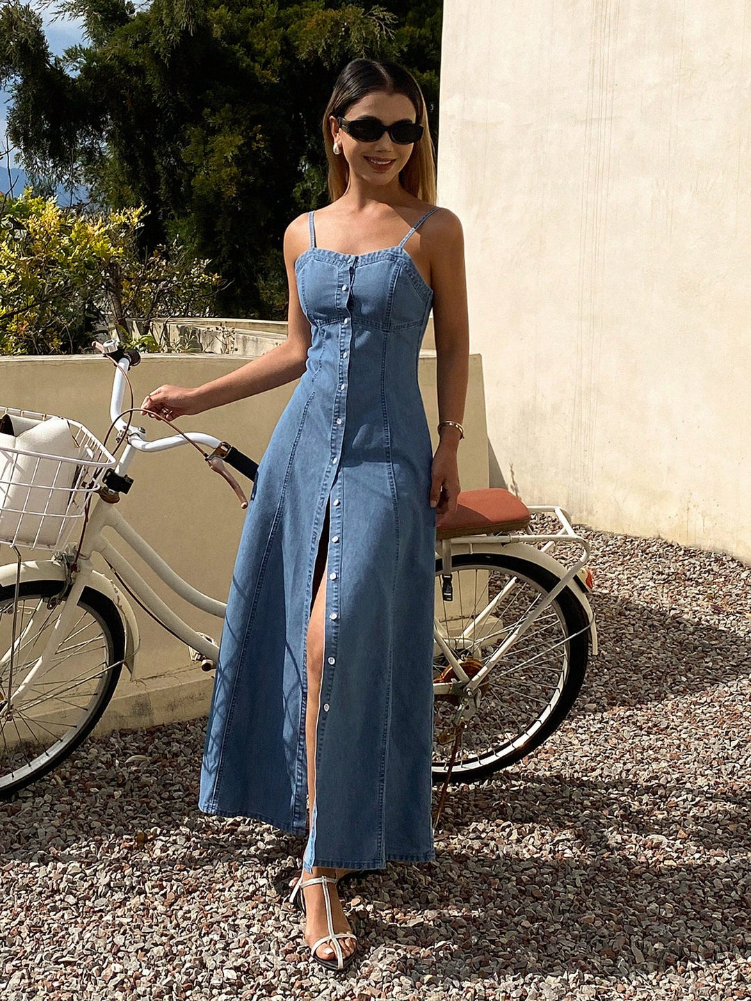 Rochie maxi SHEIN, albastru