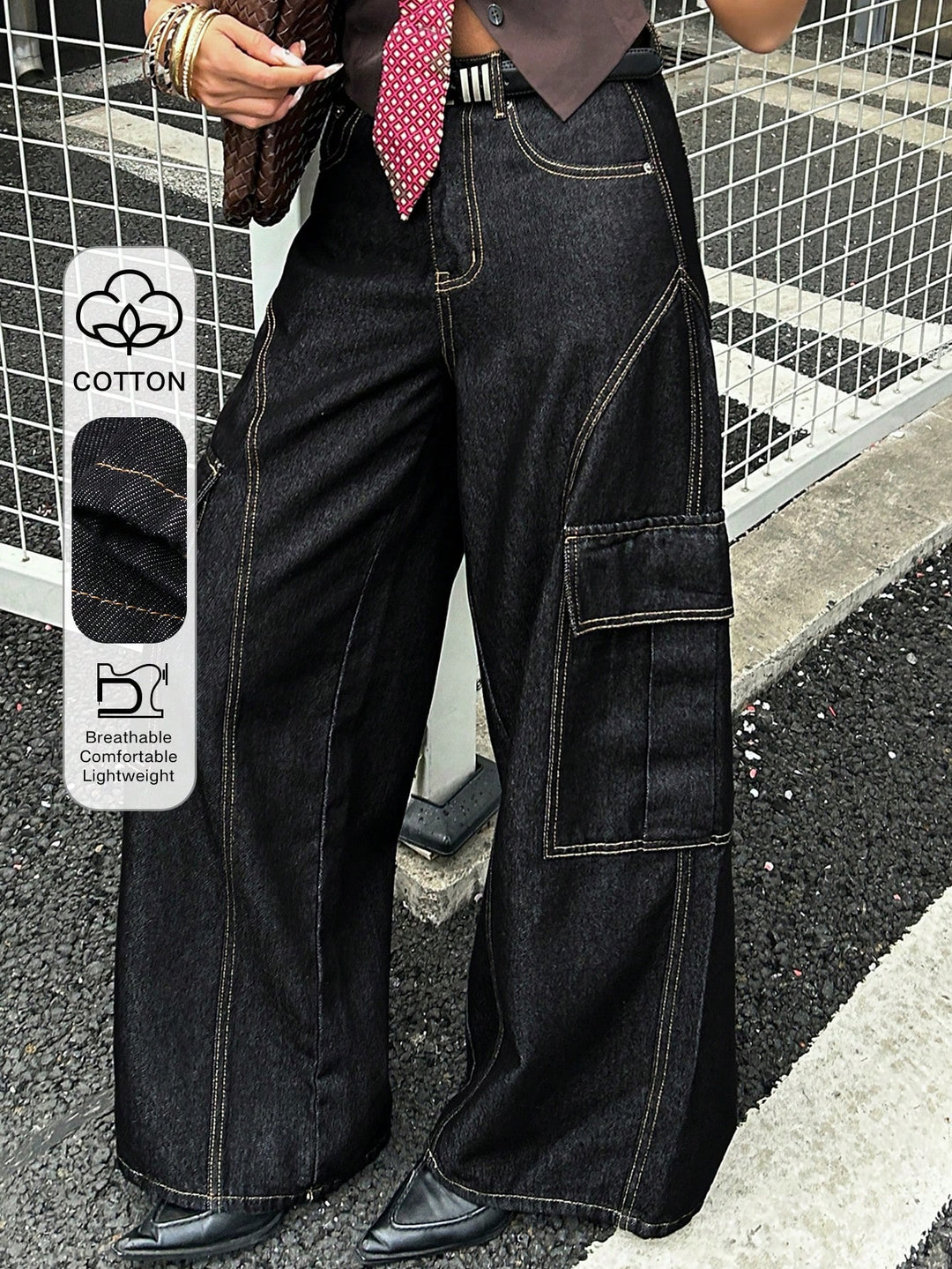 Jeans SHEIN, negru