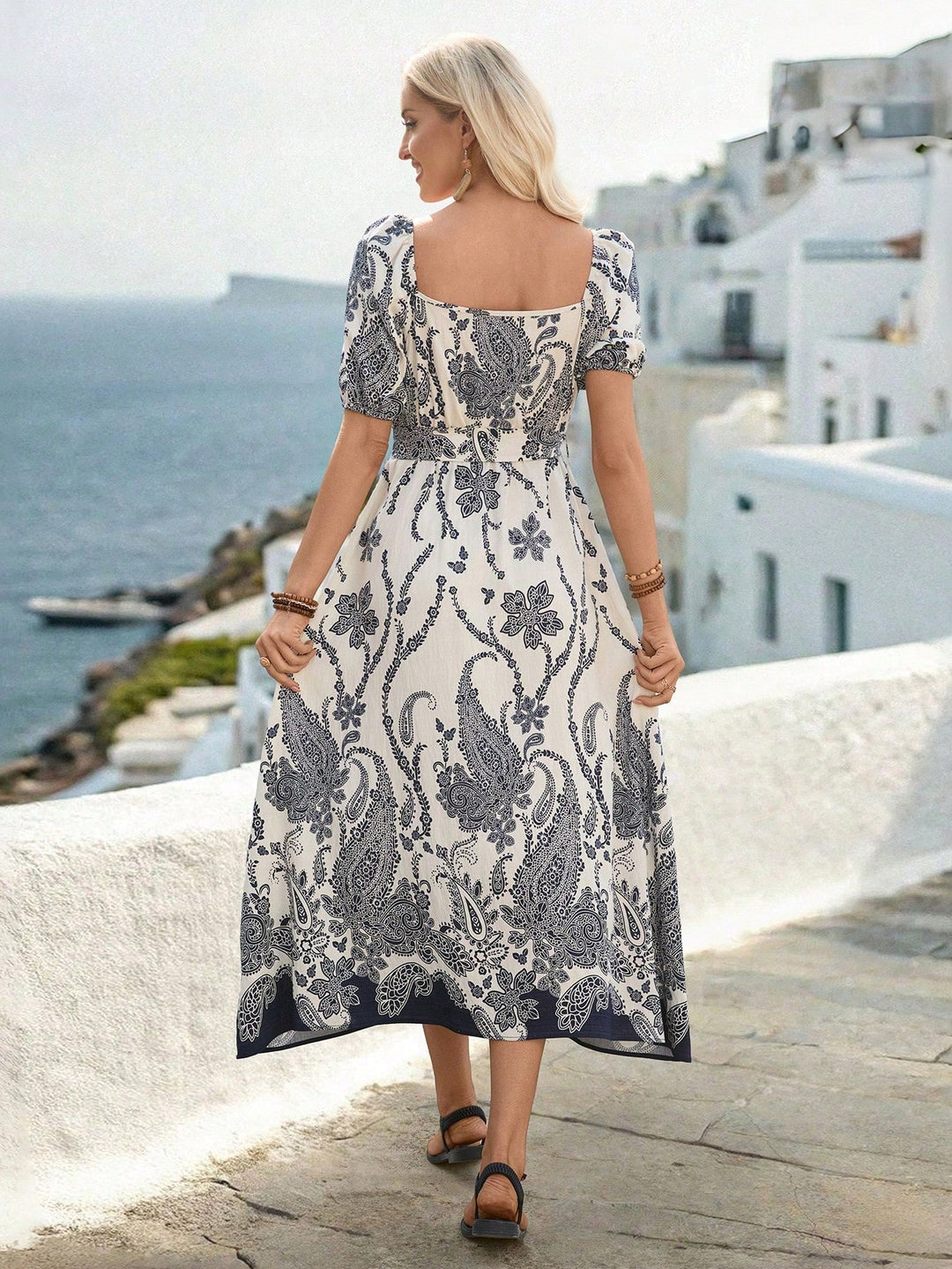 Rochie maxi SHEIN, albastru