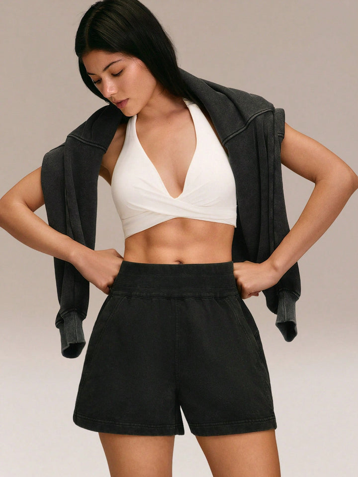 Pantaloni scurți SHEIN, negru