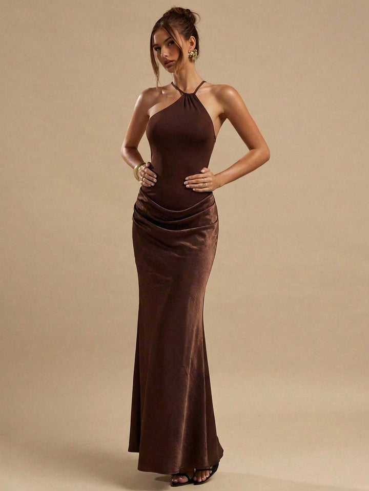 Rochie maxi SHEIN, maro
