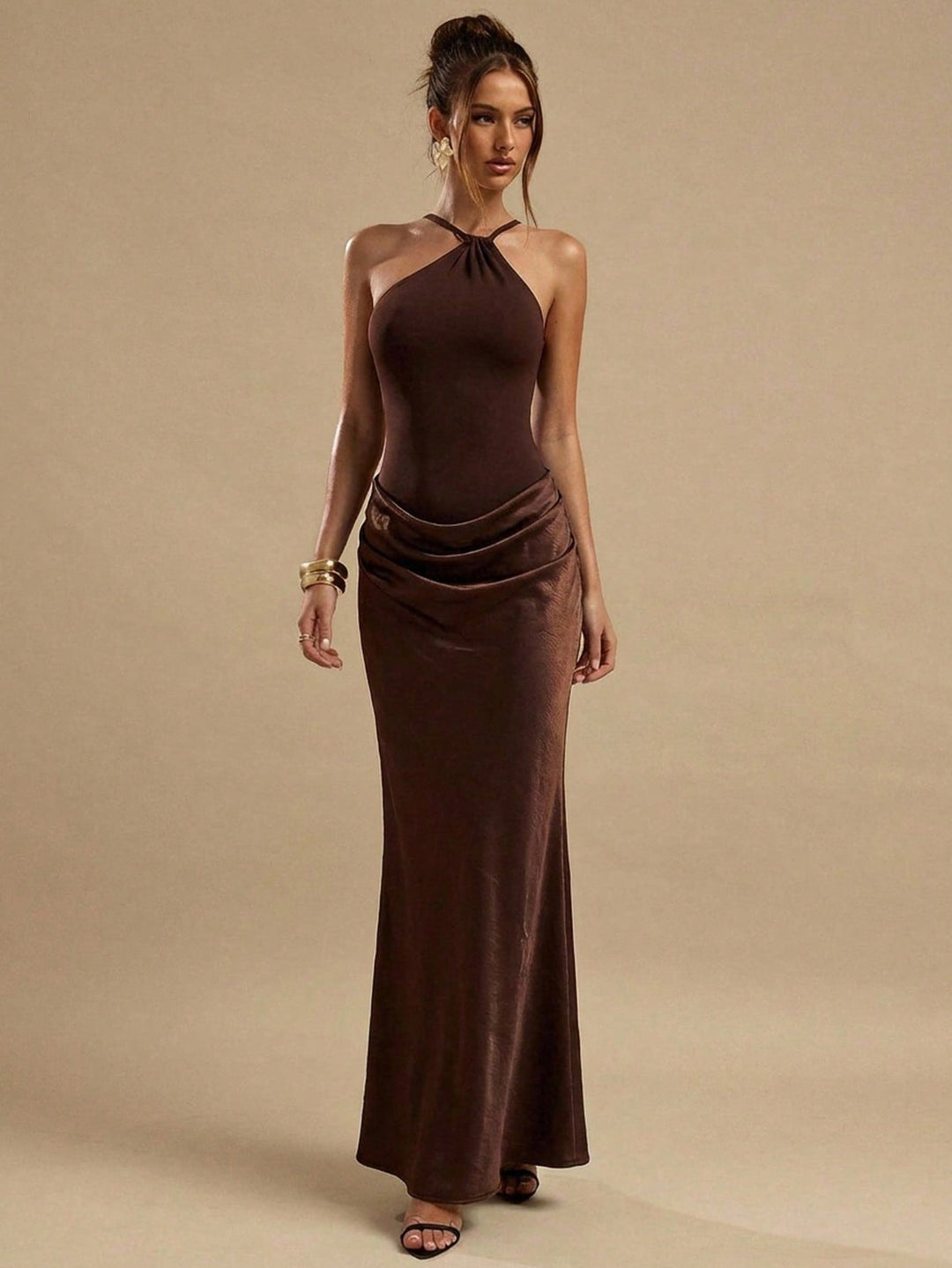 Rochie maxi SHEIN, maro