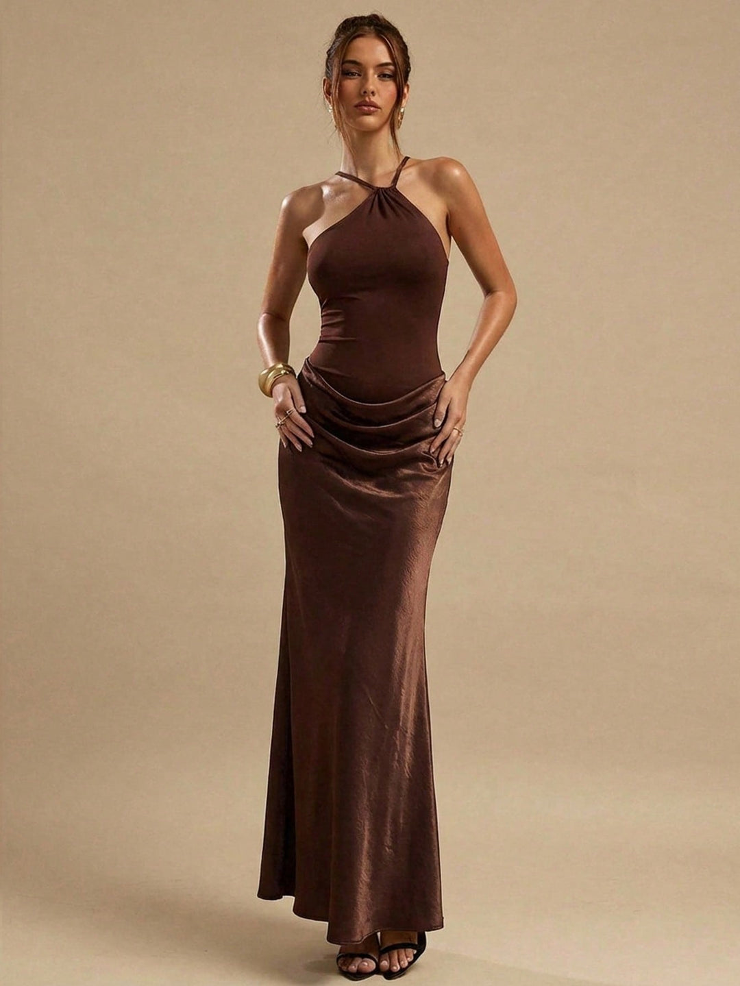 Rochie maxi SHEIN, maro