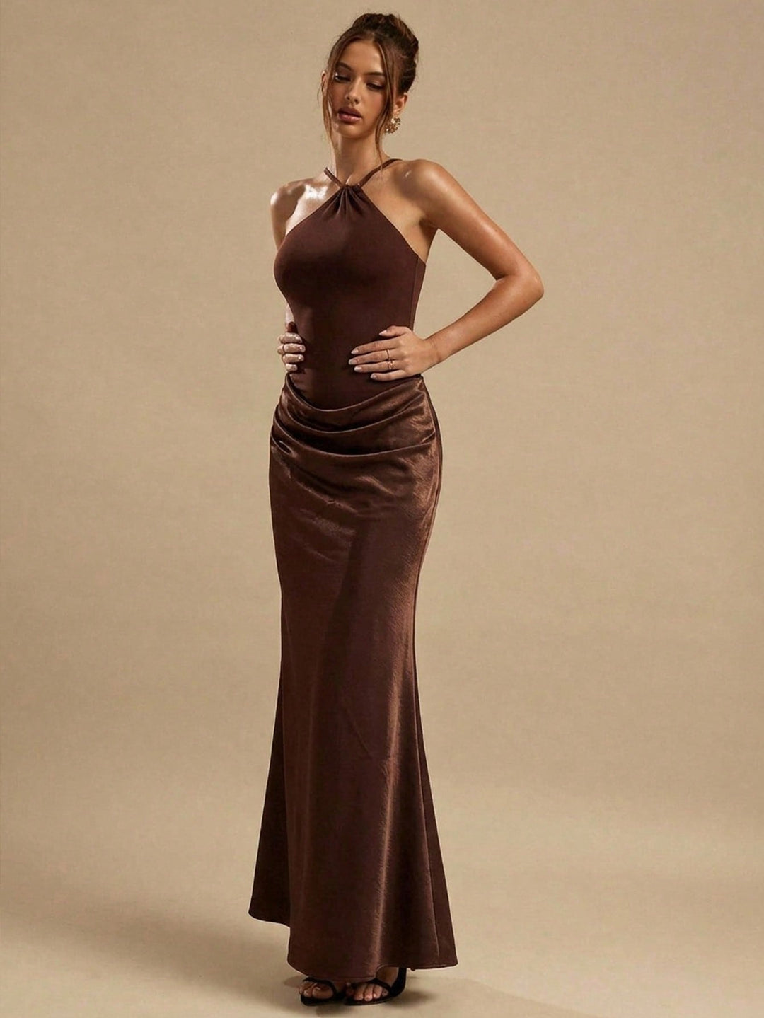 Rochie maxi SHEIN, maro