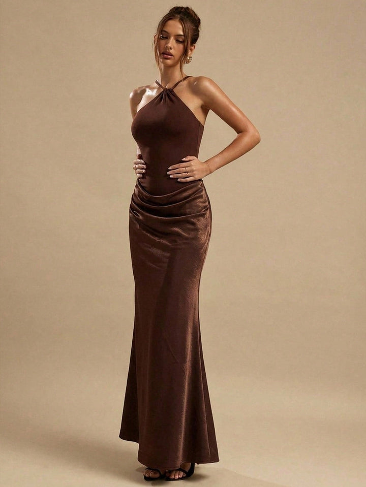 Rochie maxi SHEIN, maro