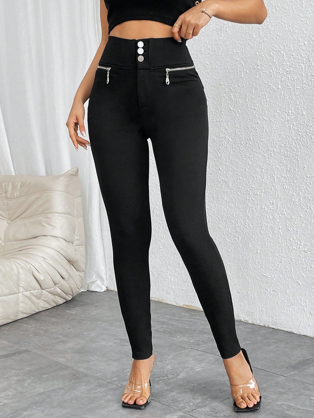 Pantaloni SHEIN, negru