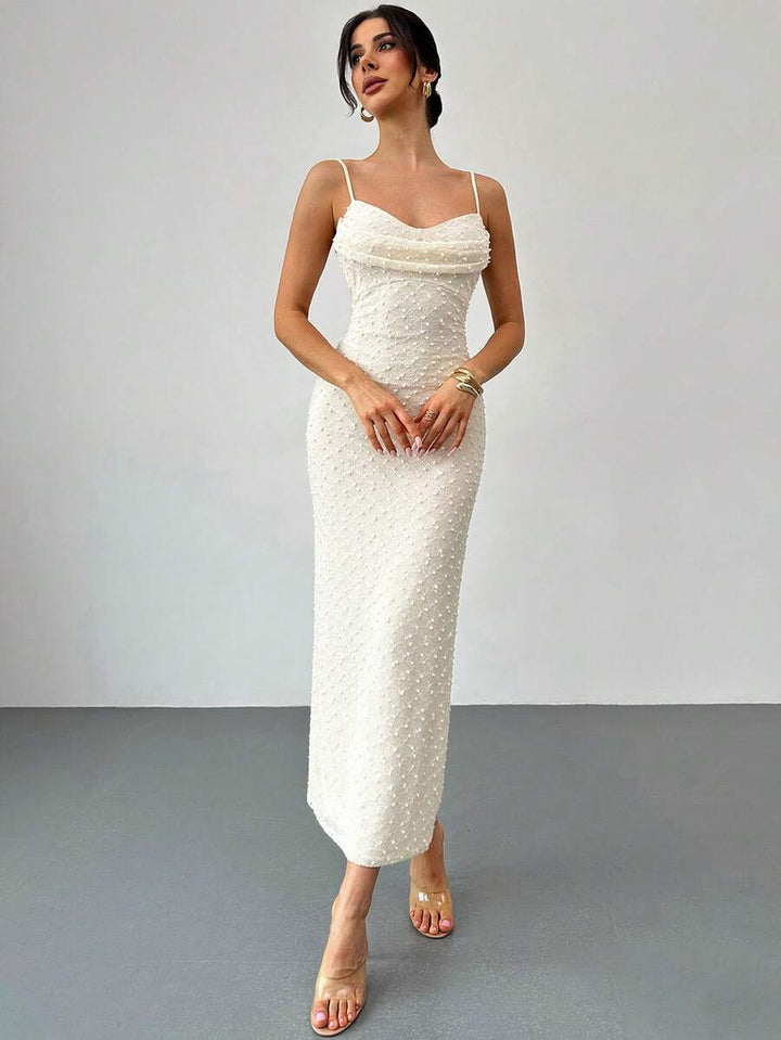 Rochie maxi SHEIN, crem