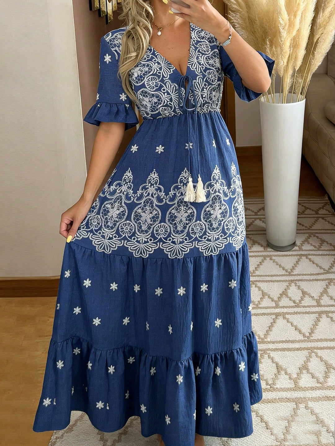 Rochie maxi SHEIN, albastru