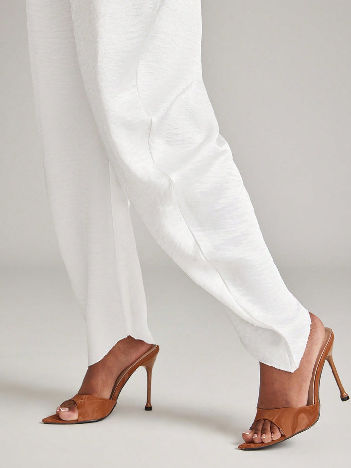 Pantaloni SHEIN, alb