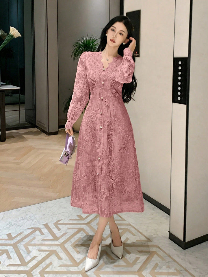 Rochie midi SHEIN, roz
