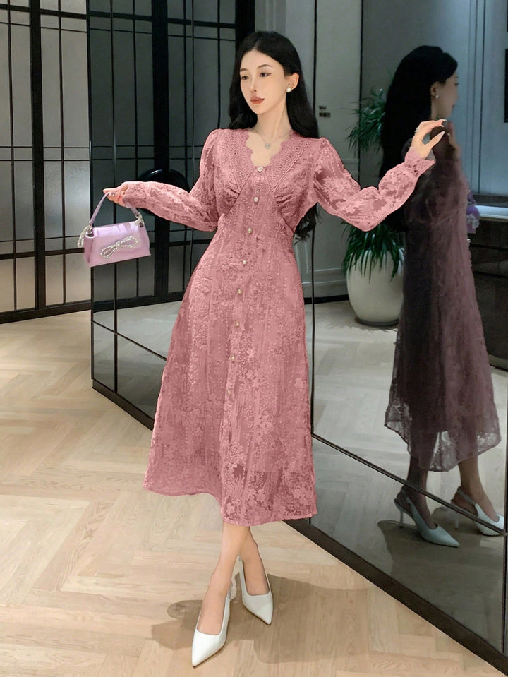 Rochie midi SHEIN, roz