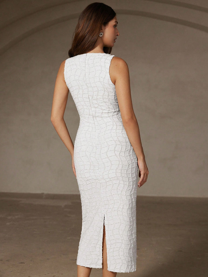 Rochie midi SHEIN, alb