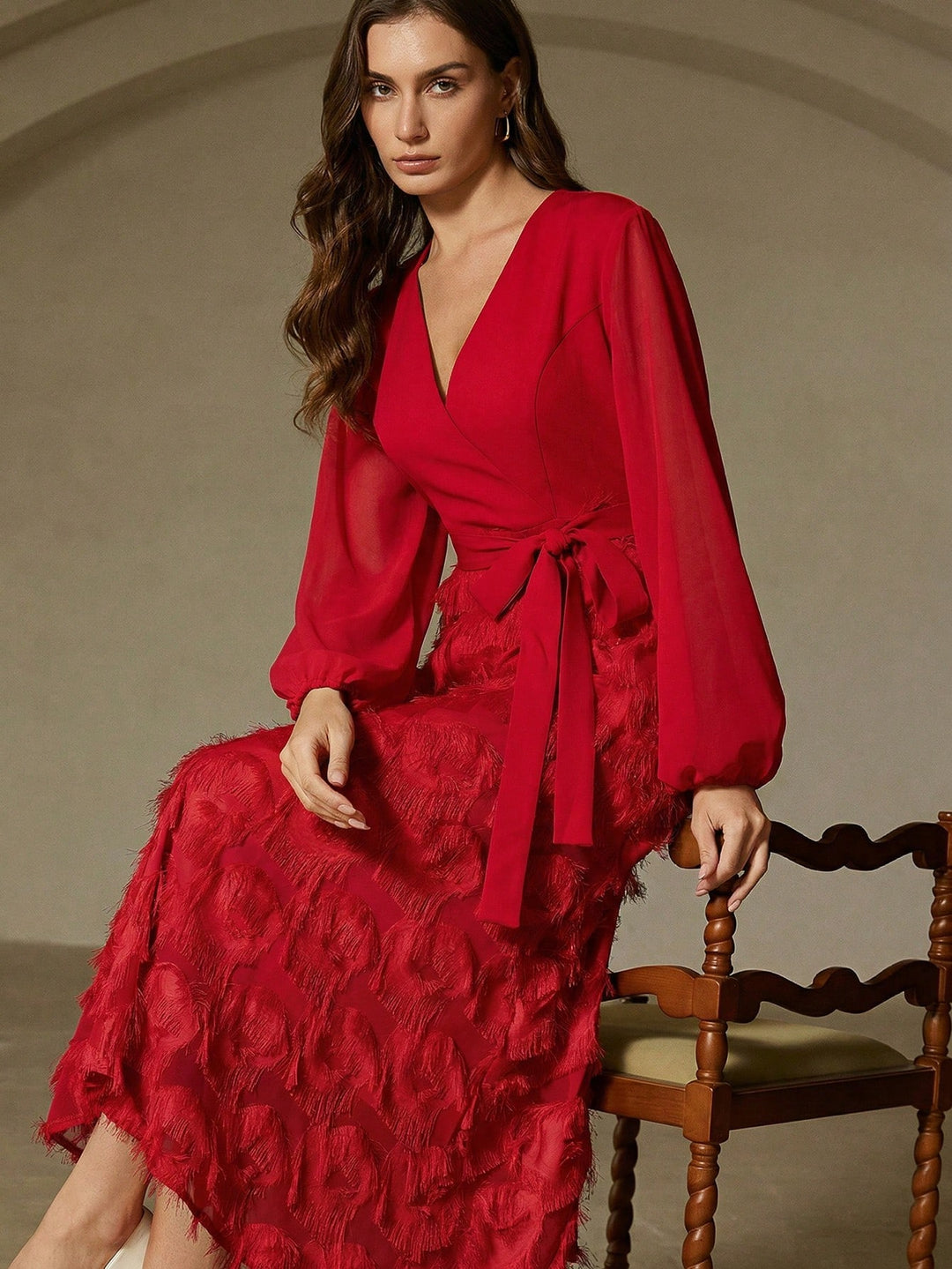Rochie maxi SHEIN, roșu