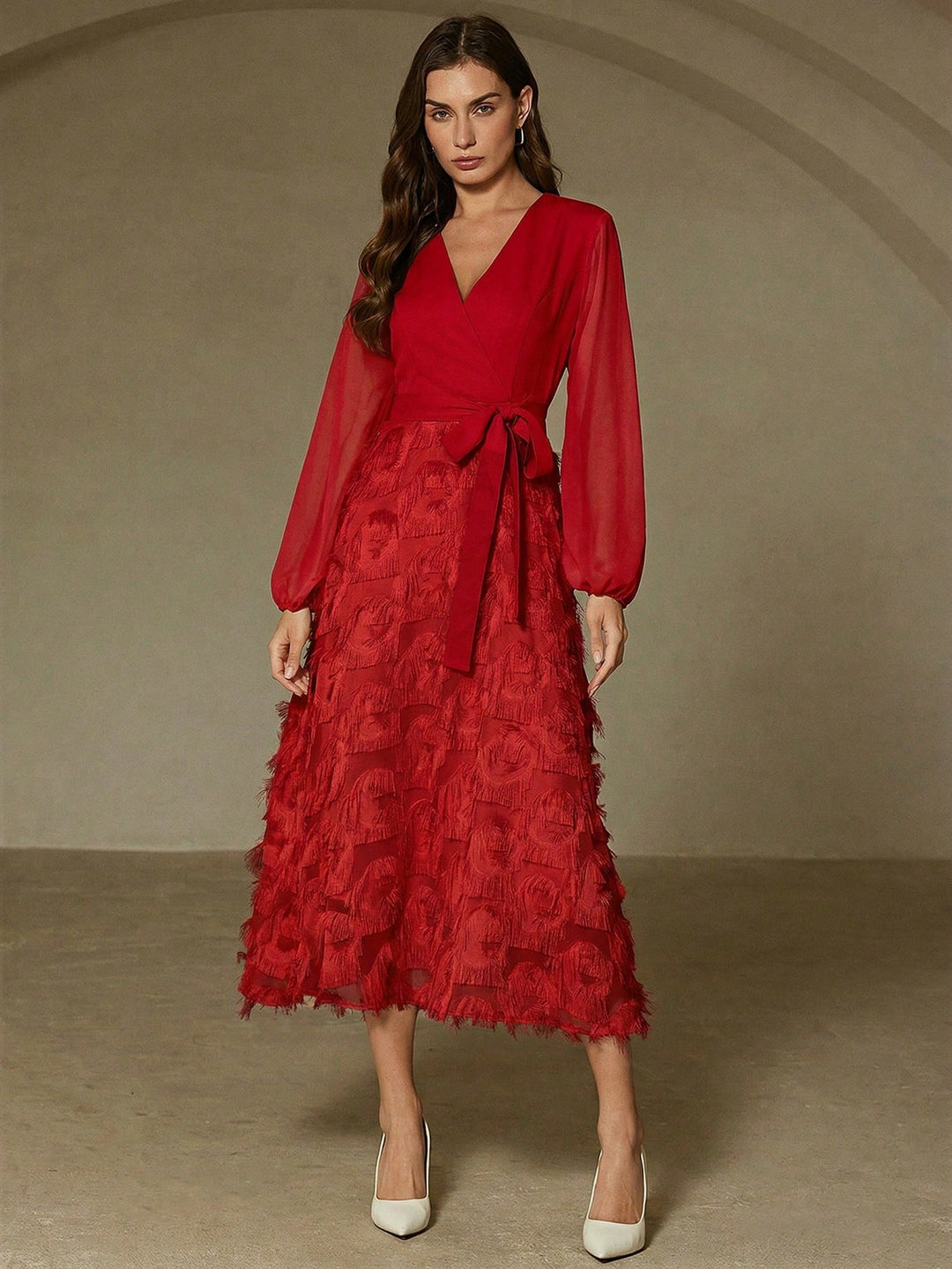 Rochie maxi SHEIN, roșu