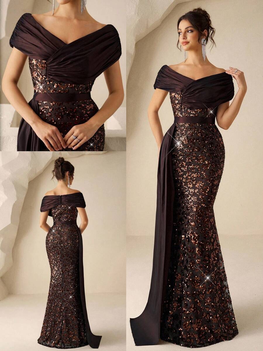Rochie de ocazie SHEIN,maro
