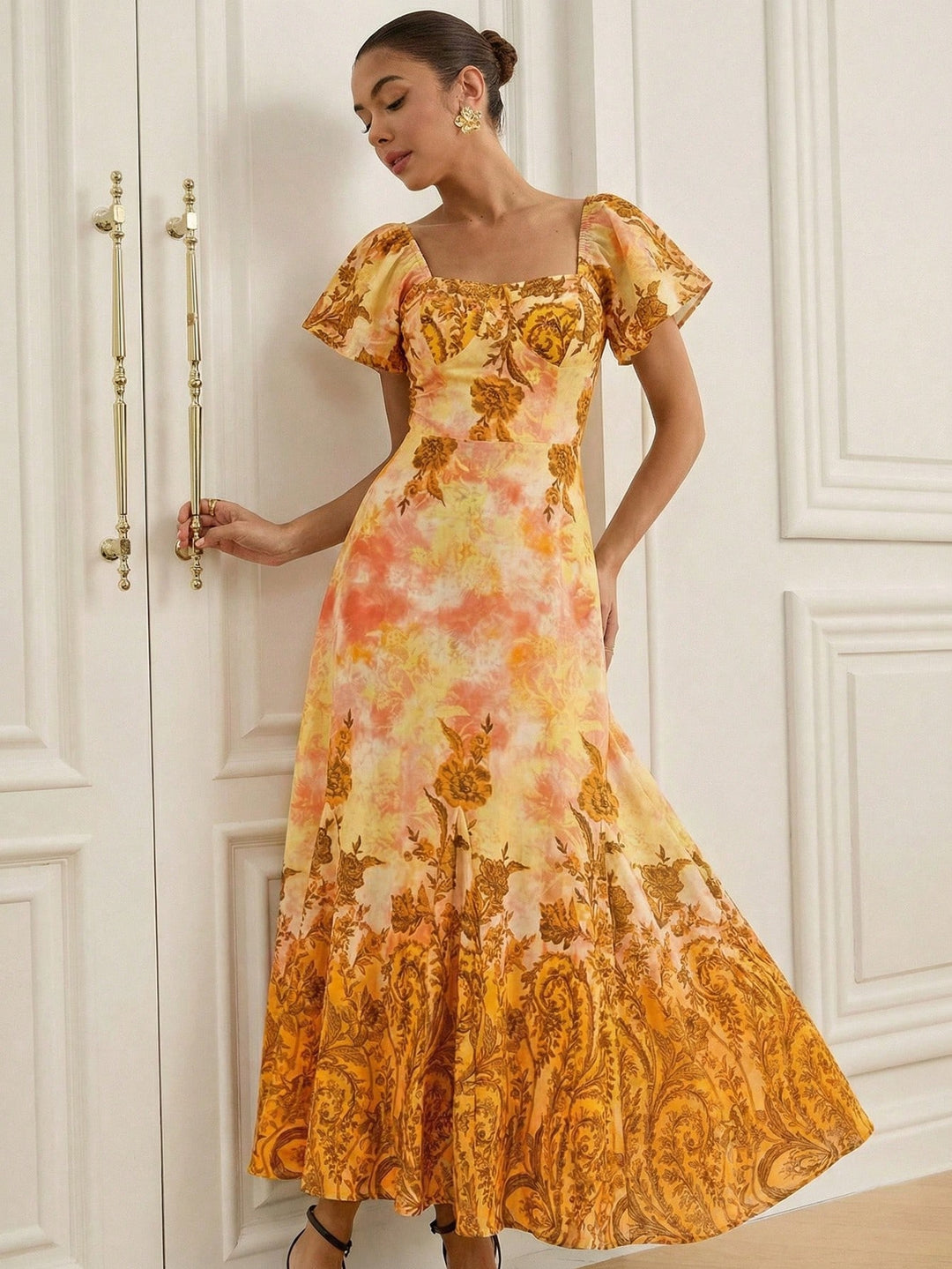SHEIN narancssárga maxi ruha