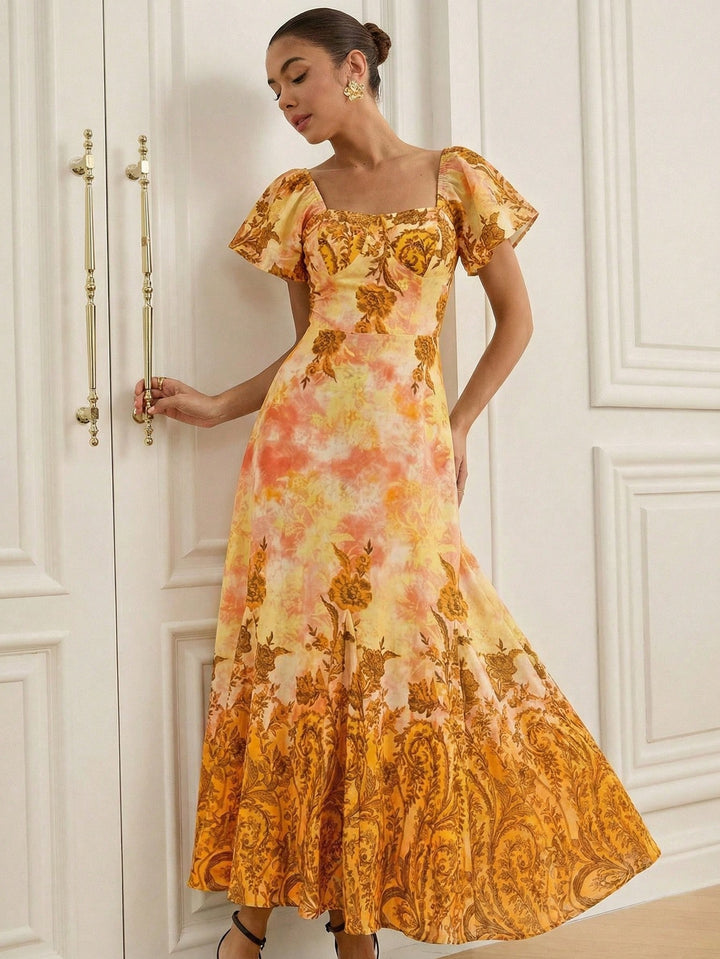 SHEIN narancssárga maxi ruha
