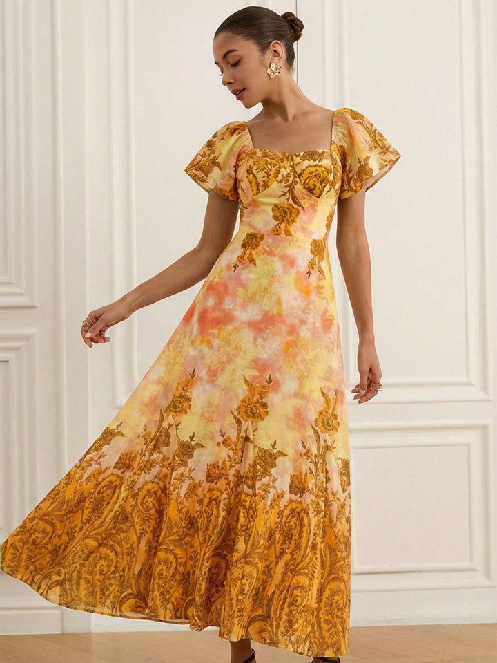 SHEIN narancssárga maxi ruha