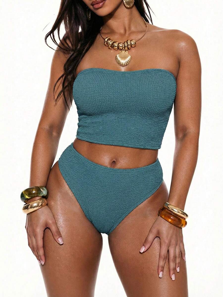 Costum de baie SHEIN, verde