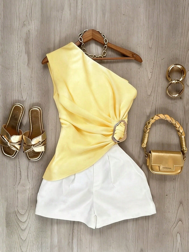 Top SHEIN, galben