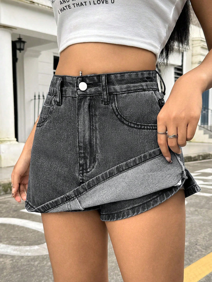 Pantaloni scurți SHEIN, negru