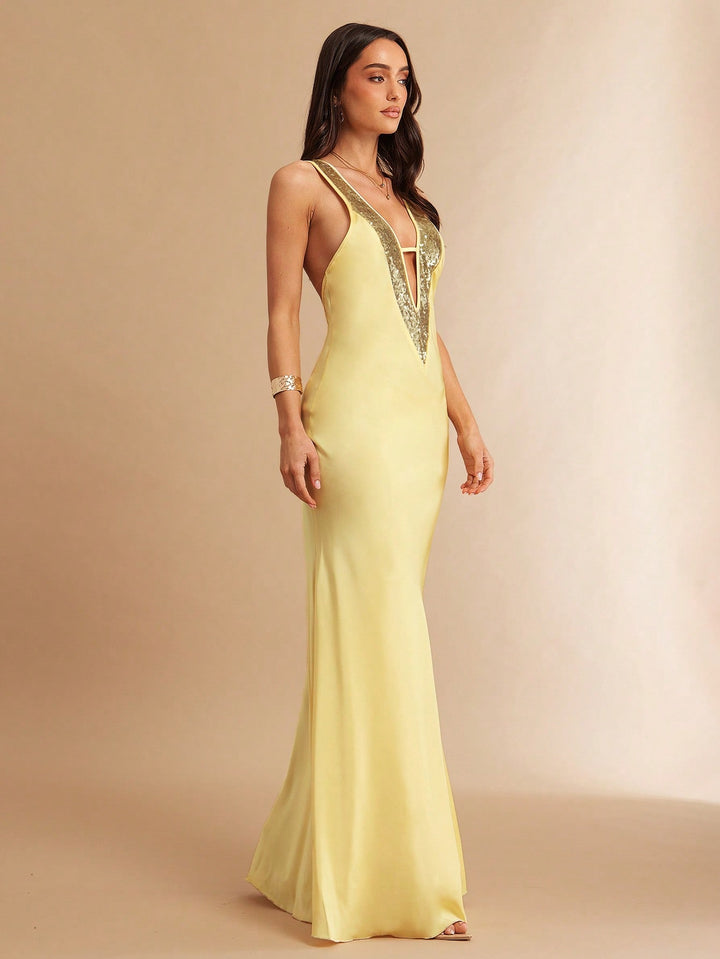 Rochie maxi SHEIN, galben