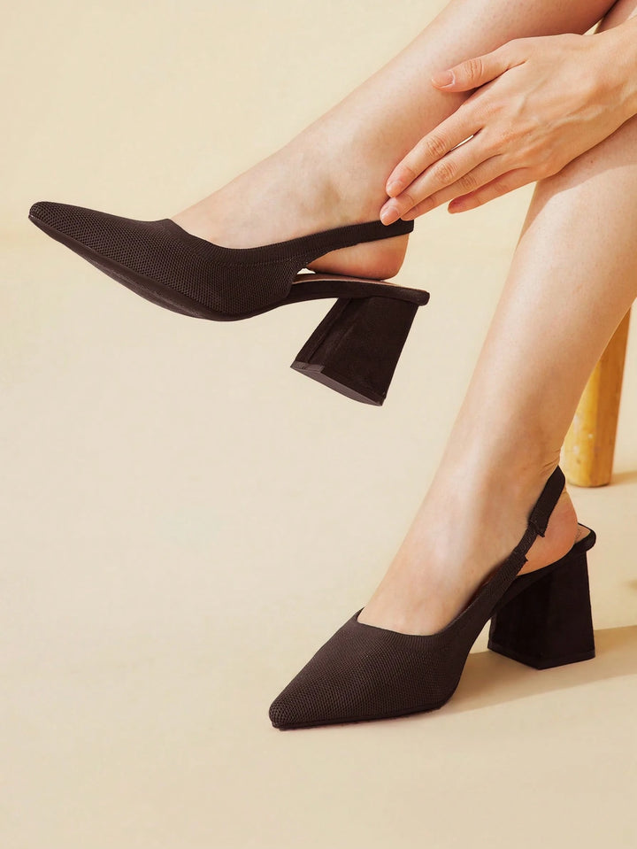 Pantofi cu toc SHEIN, maro