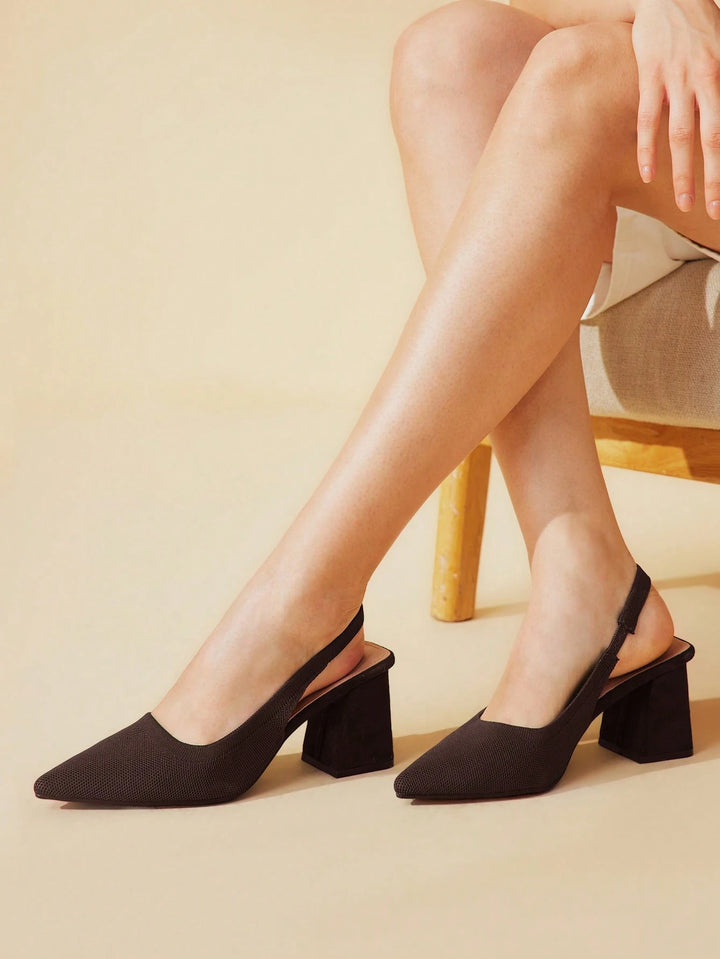 Pantofi cu toc SHEIN, maro