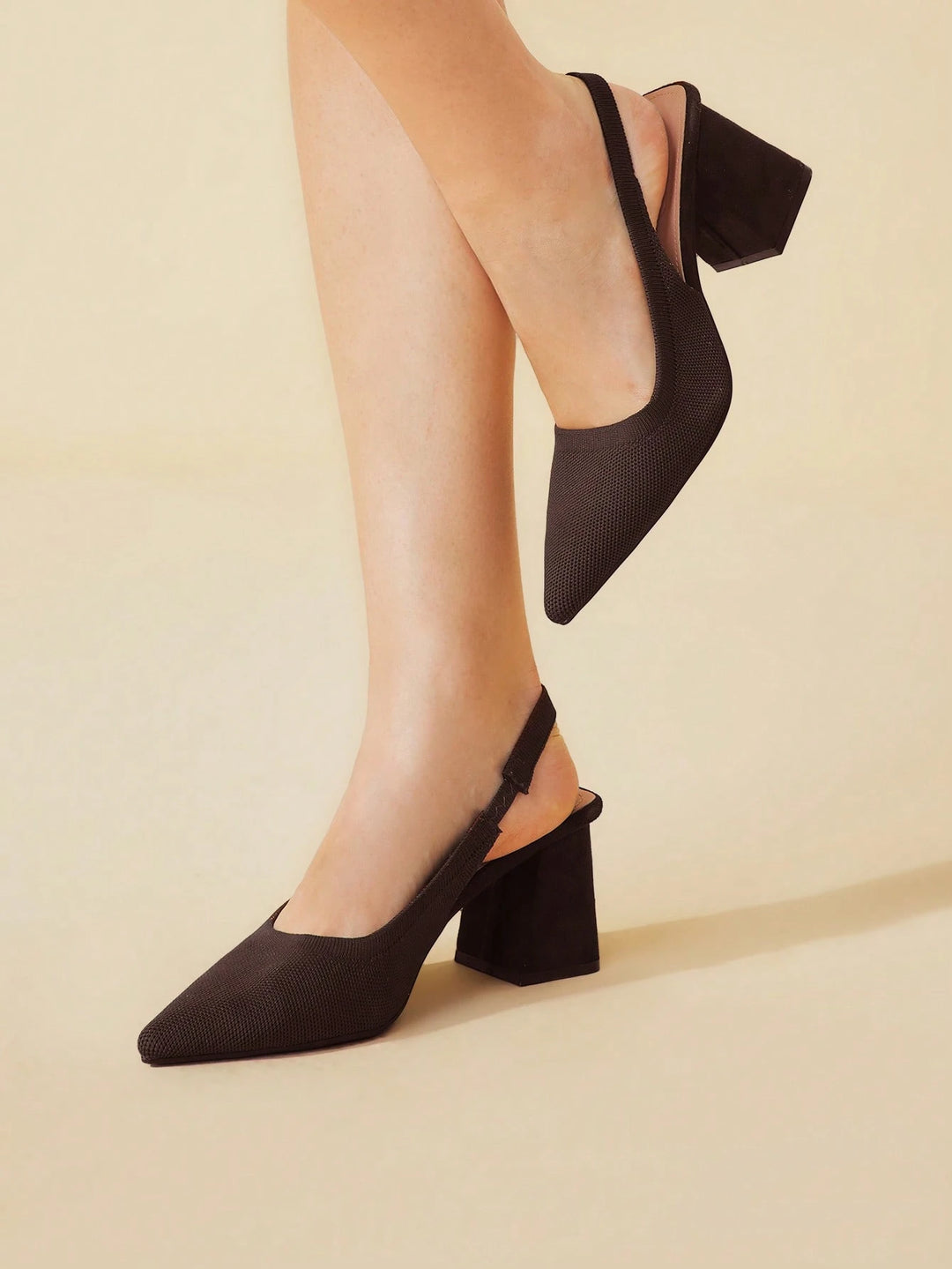 Pantofi cu toc SHEIN, maro