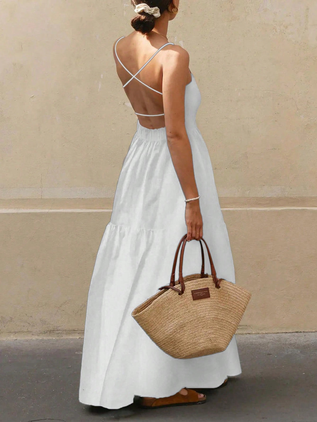 Rochie maxi SHEIN, alb