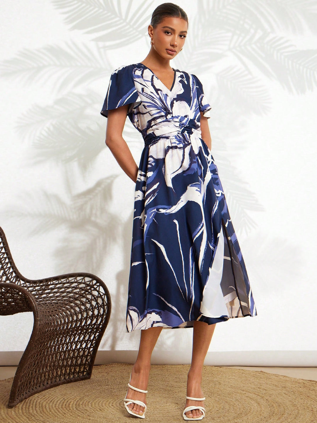 Rochie midi SHEIN, albastru